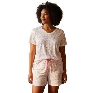 Karen Neuburger Women’s Butterfly Short Sleeve Bermuda Short Pajama Set 3X